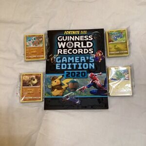 Guinness World Records Gamers Edition 2020 Fortnite Pokemon Book & Cards (200)